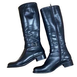 Coach and Four Black Leather over knee boost size 9